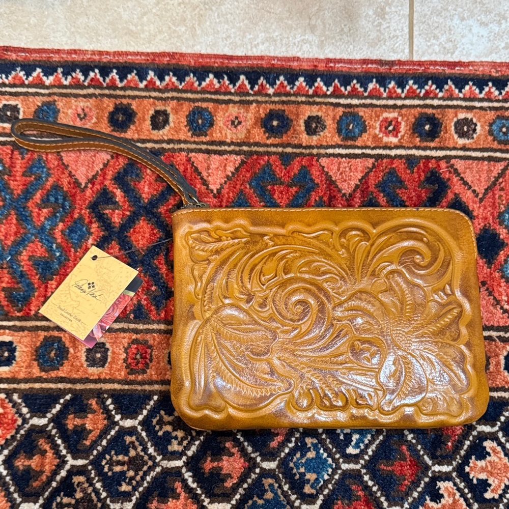 Elegant Brown Leather Clutch